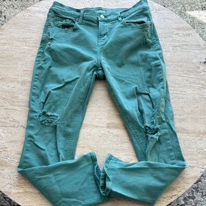 Old Navy Teal Mid Rise Boyfriend Jeans for Women